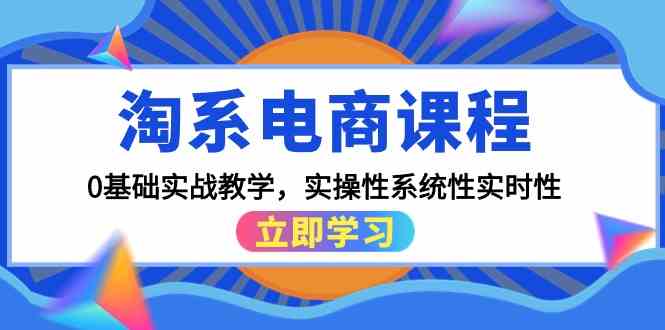 淘系电商课程，0基础实战教学，实操性系统性实时性（15节课）-星宇网
