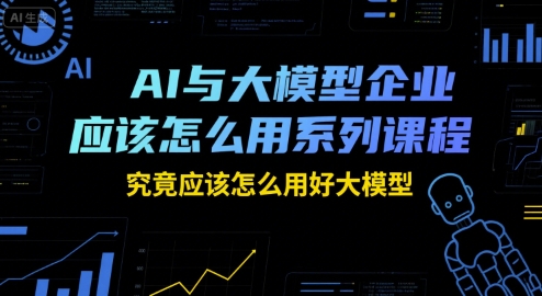 AI与大模型企业应该怎么用系列课程，究竟应该怎么用好大模型-星宇网