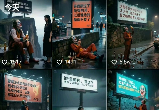 一条视频竟然15W赞！用AI制作小丑自嘲扎心文案视频，当下非常火爆的短视频流量神器-星宇网