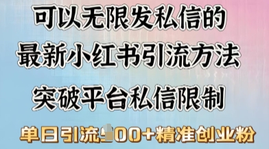 最新“摆烂式”引流打法，小红书私信引流，单天引流100+-星宇网