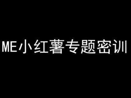 ME小红薯专题密训-小红书电商教程-星宇网