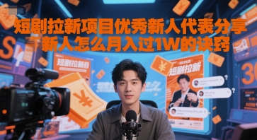 短剧拉新项目优秀新人代表分享新人怎么月入过1W的诀窍-星宇网