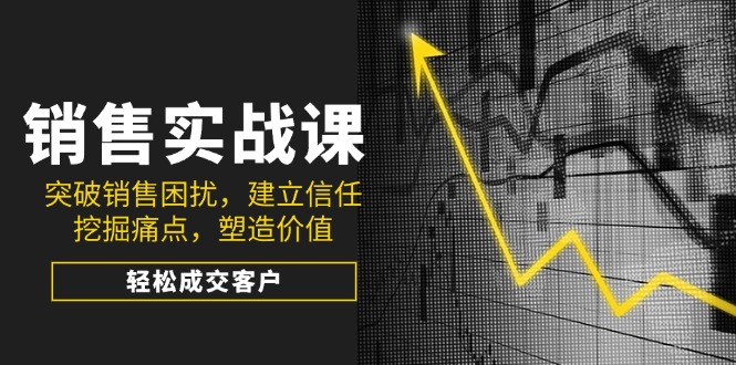 （14297期）销售实战课，突破销售困扰，建立信任，挖掘痛点，塑造价值，轻松成交客户-星宇网