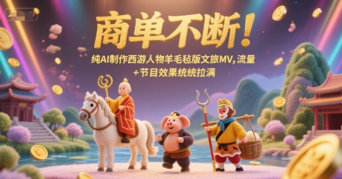 商单不断！纯AI制作西游人物羊毛毡版文旅MV，流量+节目效果统统拉满-星宇网