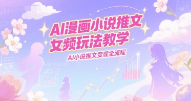AI漫画小说推文女频玩法教学，AI小说推文变现全流程-星宇网