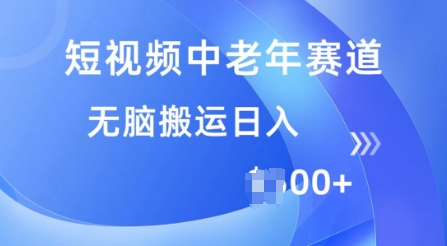短视频中老年赛道，操作简单，多平台收益，无脑搬运日入多张-星宇网