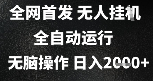 2025首发无人挂G项目，日入2k+，全自动运行，无脑操作，长期稳定 小白可玩【揭秘】-星宇网