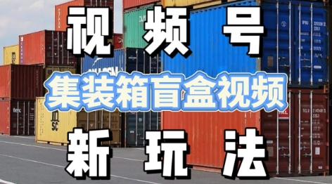 视频号新玩法，利用老外开集装箱盲盒视频，挣分成计划收益，月入过W，新手小白轻松上手-星宇网
