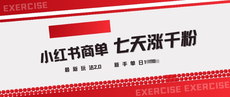 小红书商单2.0最新玩法，3天涨千粉单日变现多张-星宇网