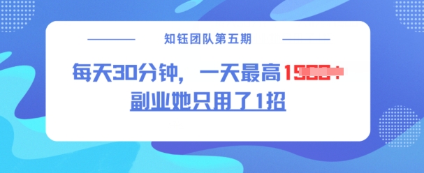 副业她只用了1招，每天30分钟，无脑二创，一天最高1.5k-星宇网